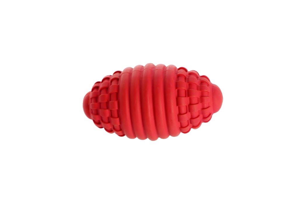 Jucărie pentru câini minge rugby din cauciuc dur TPR 14,5 cm