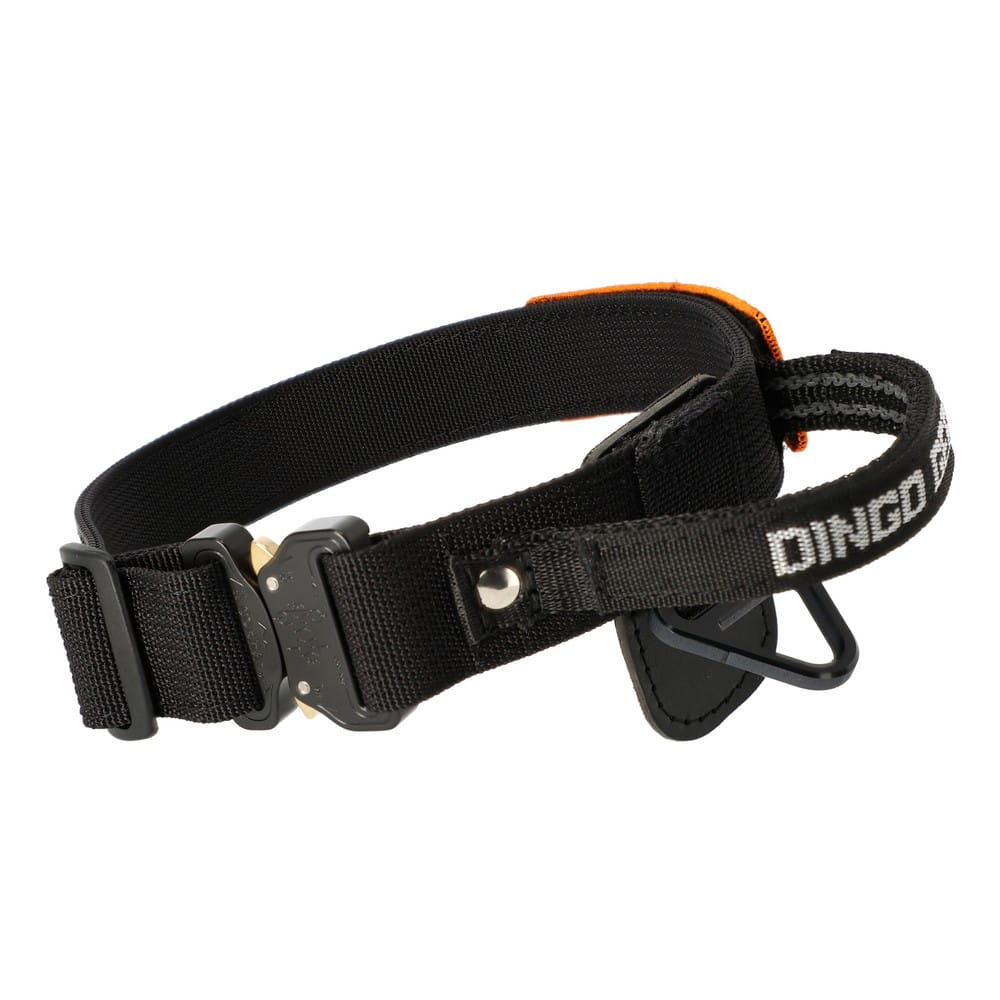 Dingo Gear – Zgardă tactică COBRA cu mâner, maro coyote și negru