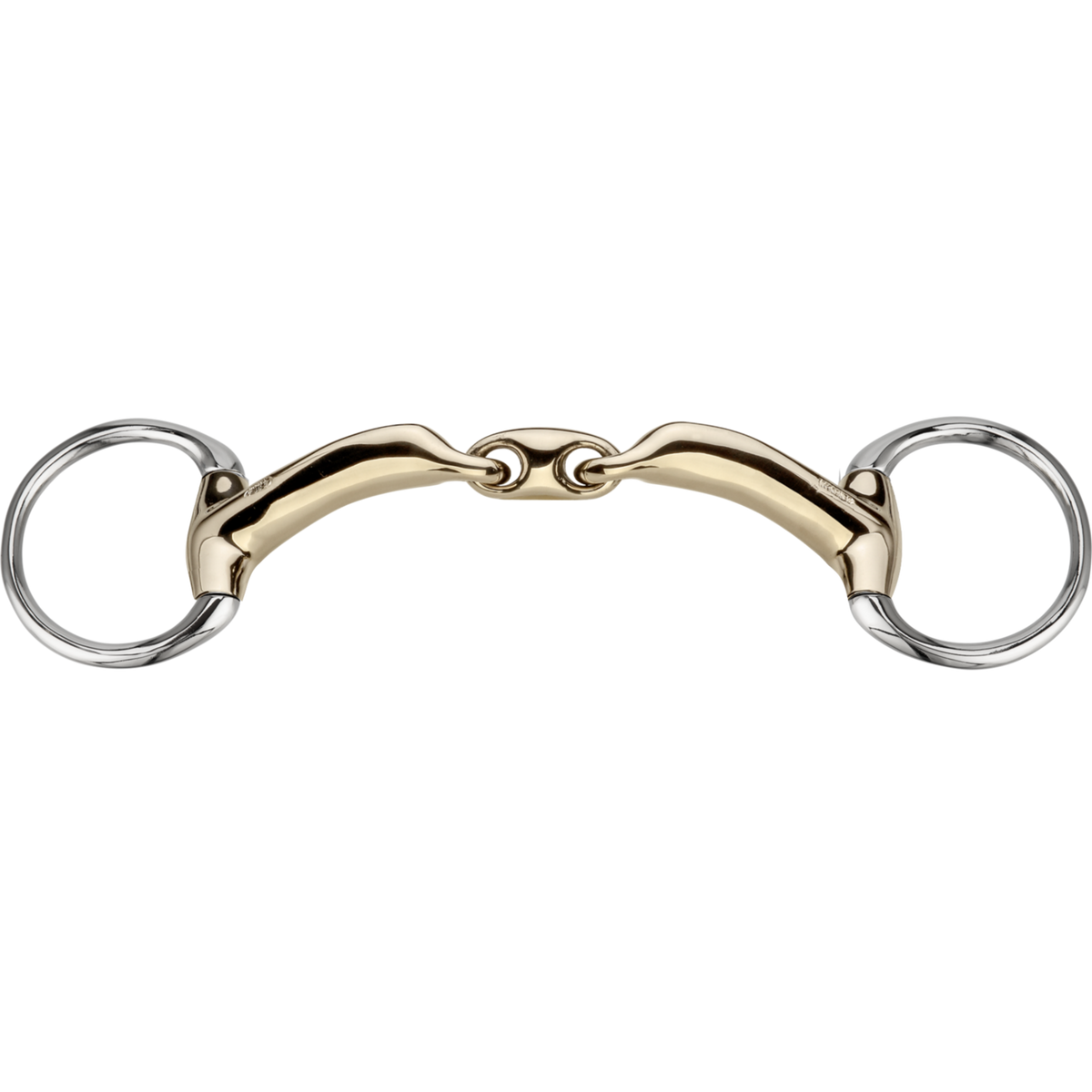 Bridon novocontact cu inele mici în formă de D, 14 mm, cu două articulații - Sensogan