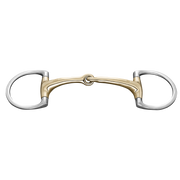 Zăbală Dynamic RS eggbutt cu inele în formă de D, 16 mm, cu o articulație