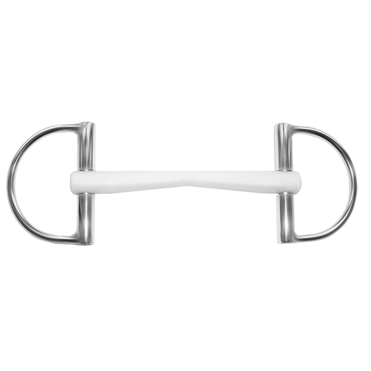 Zăbală DUO cu inele D 16 mm, cu funcție dublă - plastic alb