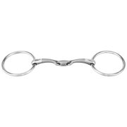 Trensă SATINOX cu inele mobile 12 mm, cu două articulații - oțel inoxidabil