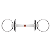 Trensă NATHE cu inele mobile 20 mm, cu muștiuc fix flexibil (Mullen) și piesă centrală din cupru