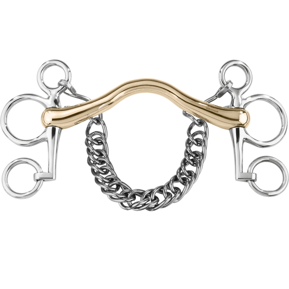 Pelham Comfort Mouth 16 mm cu muștiuc fix rigid (Mullen), cu arcadă - Sensogan