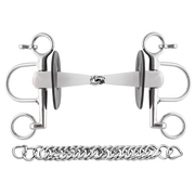 Pelham NATHE 18 mm, cu o articulație și brațe lungi