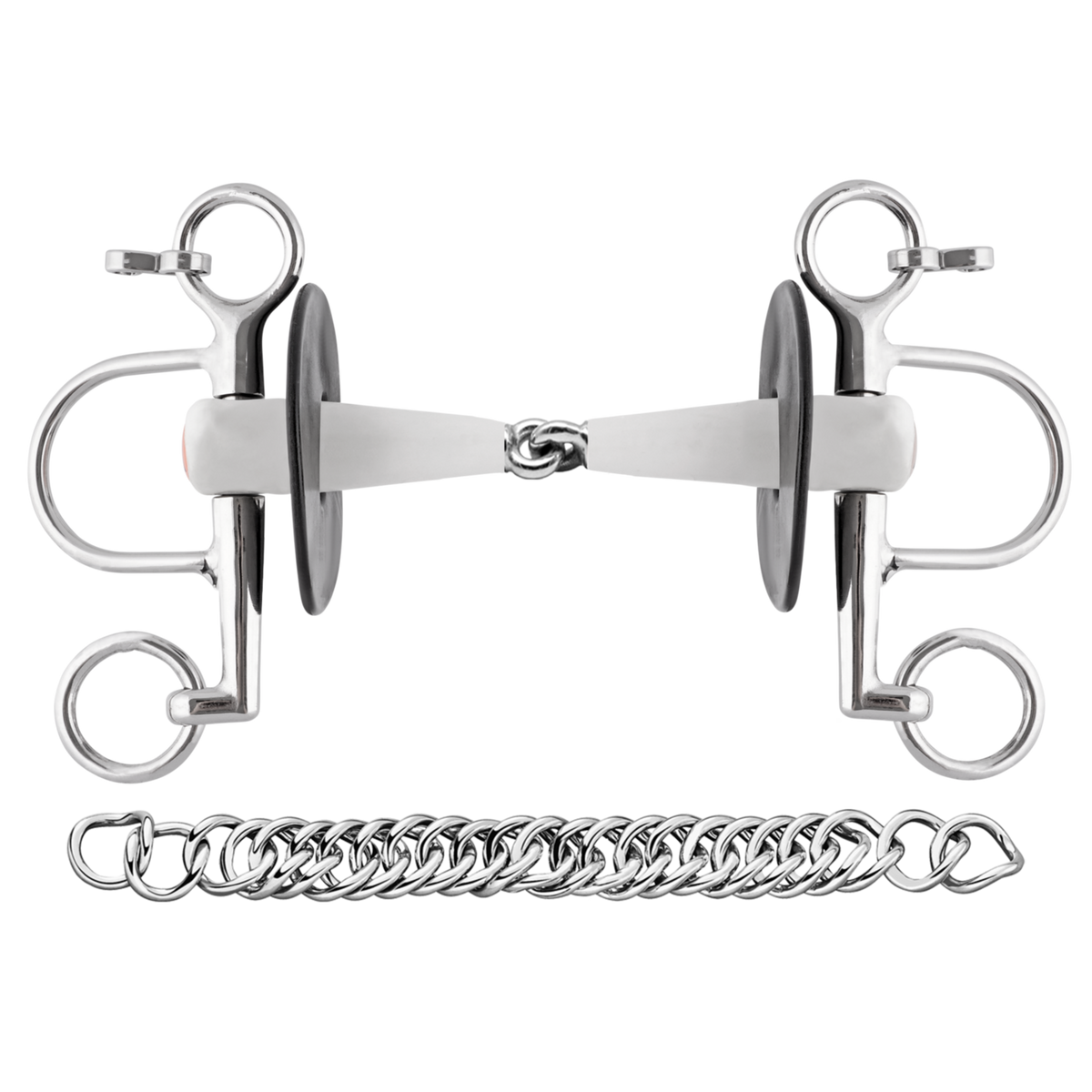 Pelham NATHE 18 mm, cu o articulație și brațe lungi