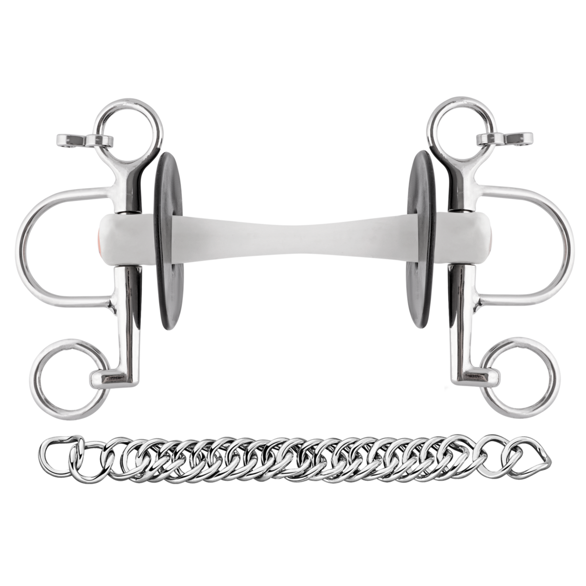 Pelham NATHE 20 mm, cu muștiuc fix flexibil (Mullen)
