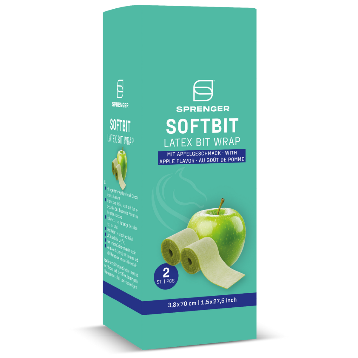 Înveliș din latex pentru zăbală SoftBit, cu aromă de măr