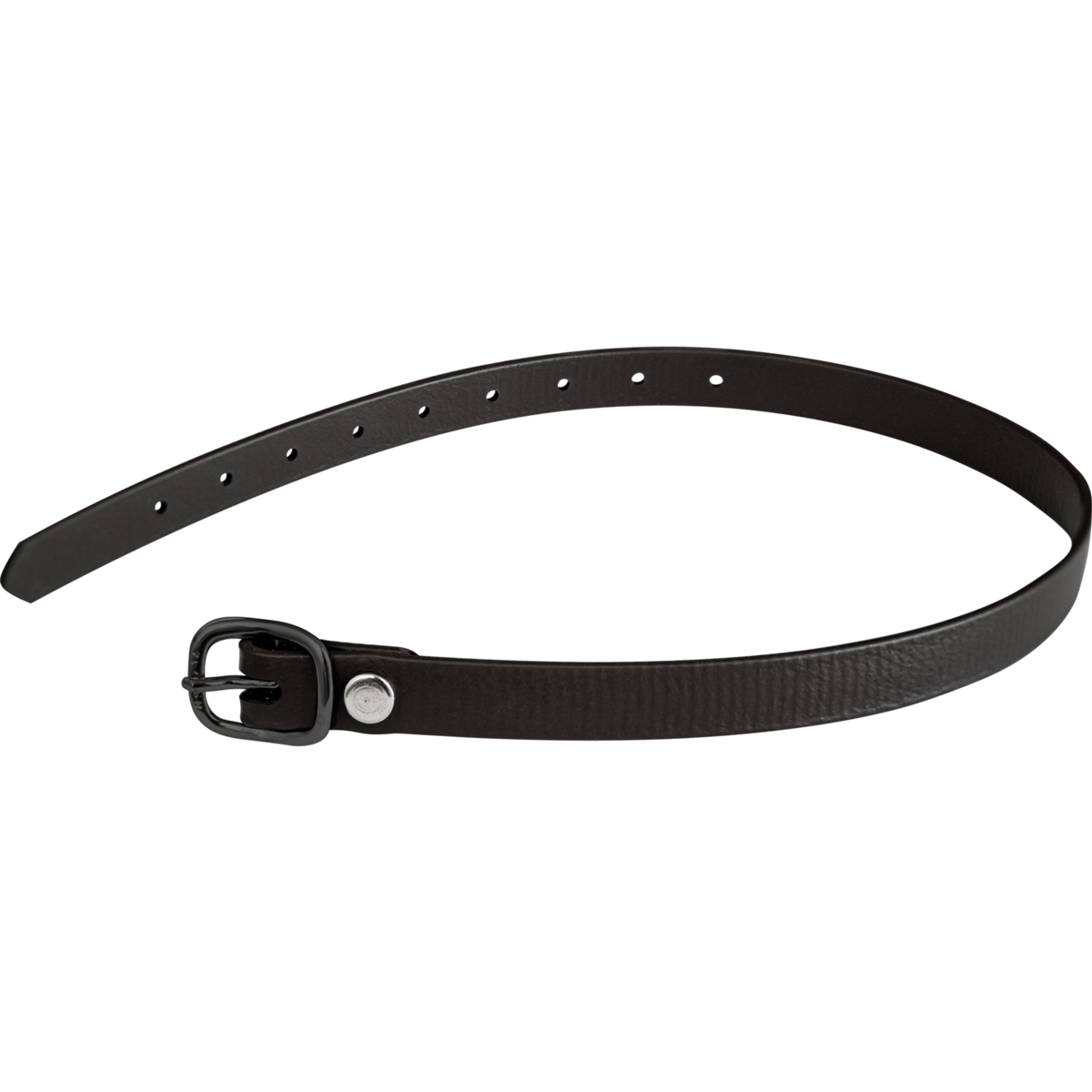 Curele pentru pinteni - 45 cm, BioThane® negru, cataramă neagră