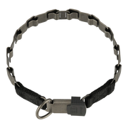 Zgardă NeckTech Fun cu ClicLock – oțel inoxidabil negru mat