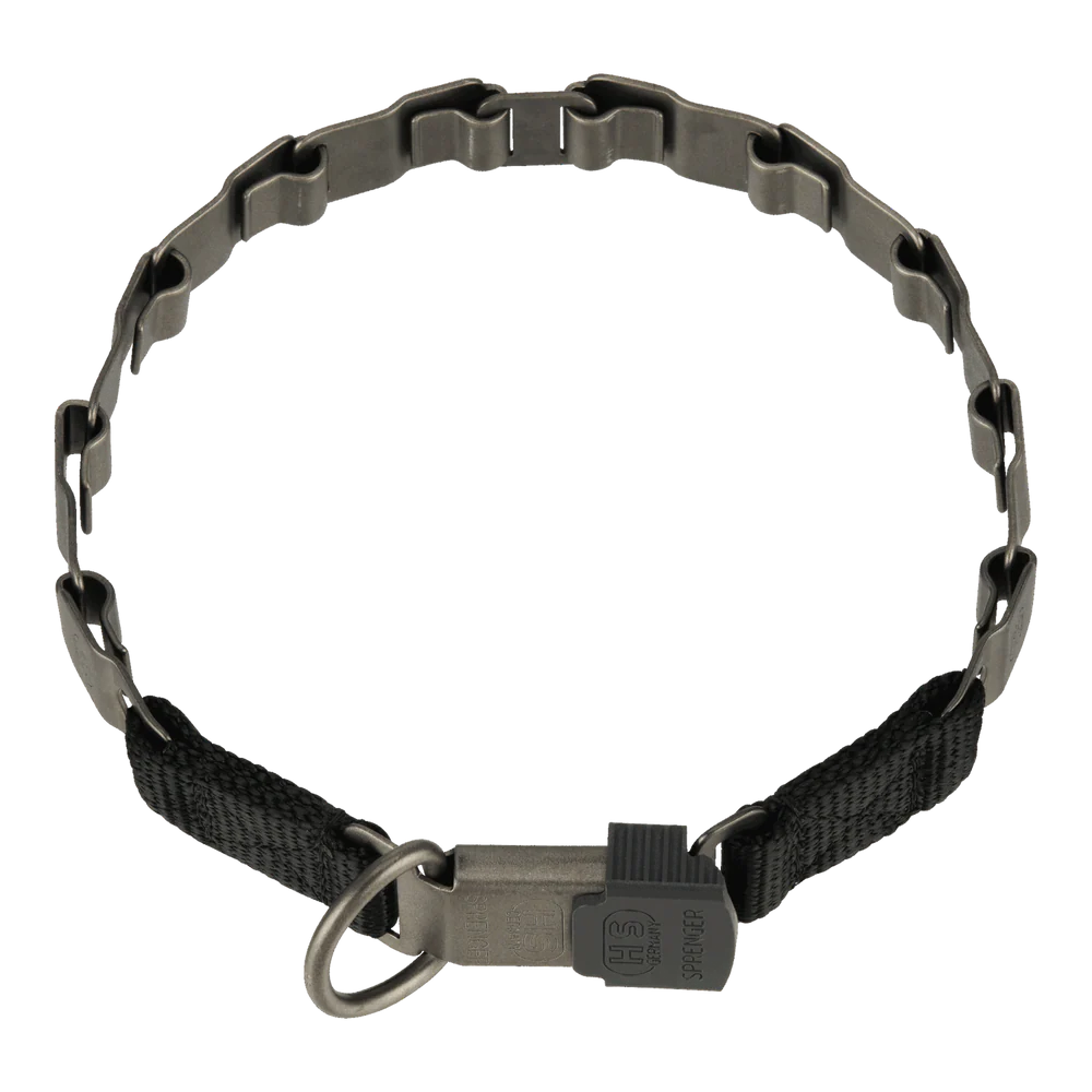 Zgardă NeckTech Fun cu ClicLock – oțel inoxidabil negru mat