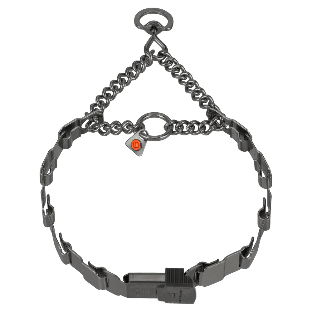 Zgardă NeckTech Fun cu lanț de montaj și ClicLock – oțel inoxidabil