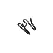 Herm Sprenger, zale centrale pentru prelungire zgardă Prong pentru câini, oțel inoxidabil negru, 3 cm, 2,25 mm