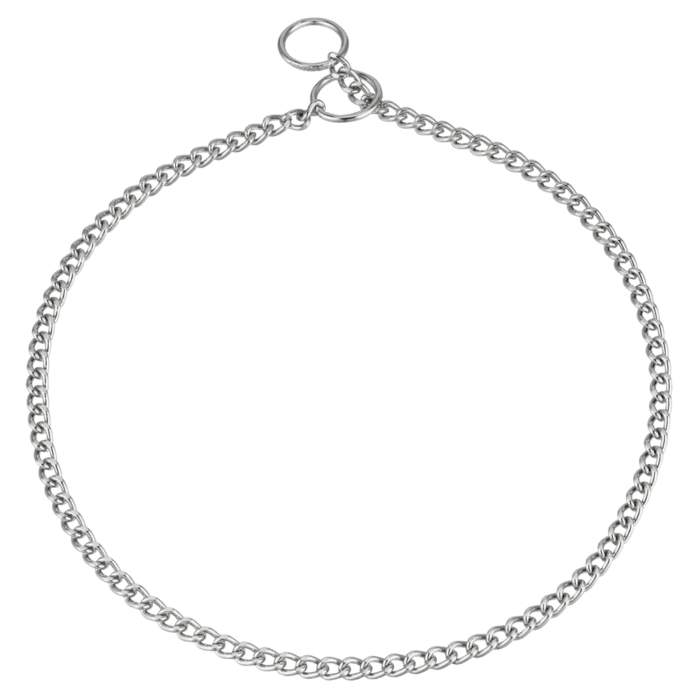 Zgardă Sprenger cu zale plate lustruite din oțel cromat, 1,5 mm