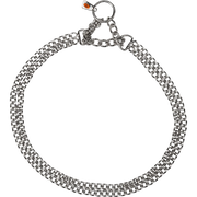 Kétsoros Martingale nyakörv, csiszolt lapos szemek – rozsdamentes acél, 2,0 mm