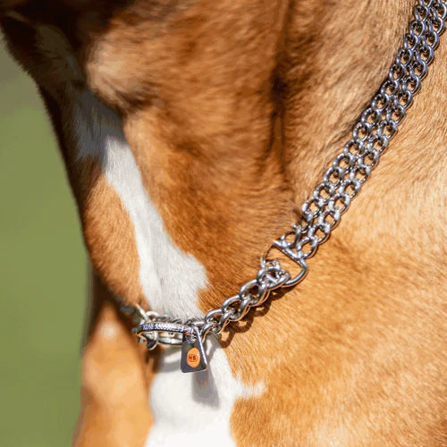 Martingale nyakörv dupla soros, laposra csiszolt szemek – Rozsdamentes acél, 2,0 mm