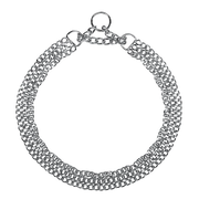 Háromsoros Martingale nyakörv, csiszolt lapos szemek – krómozott acél, 2,0 mm