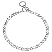 Zgardă de dresaj Sprenger cu zale plate lustruite din oțel cromat pentru câini, 2,0 mm