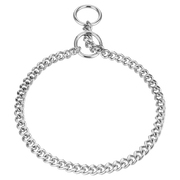 Zgardă de dresaj Sprenger cu zale plate lustruite înguste din oțel cromat pentru câini, 3,0 mm