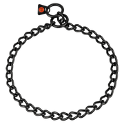 Zgardă Sprenger cu zale rotunde – oțel inoxidabil negru, 3,0 mm