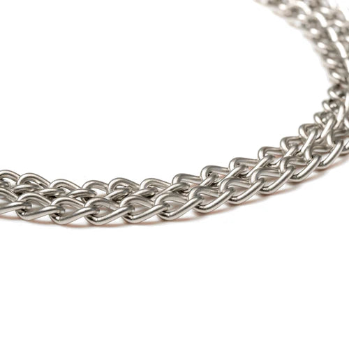 Zgardă Martingale cu două rânduri – Oțel inoxidabil mat, 3,0 mm