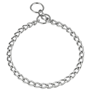 Zgardă cu verigi plate lustruite – oțel placat cu crom, 3,0 mm