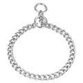 Zgardă de dresaj Sprenger cu zale plate lustruite înguste din oțel cromat pentru câini, 4,0 mm