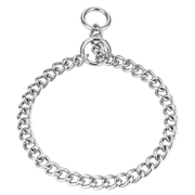 Sprenger kiképző nyakörv kutyáknak keskeny, polírozott lapos, krómozott acélszemekkel, 4,0 mm