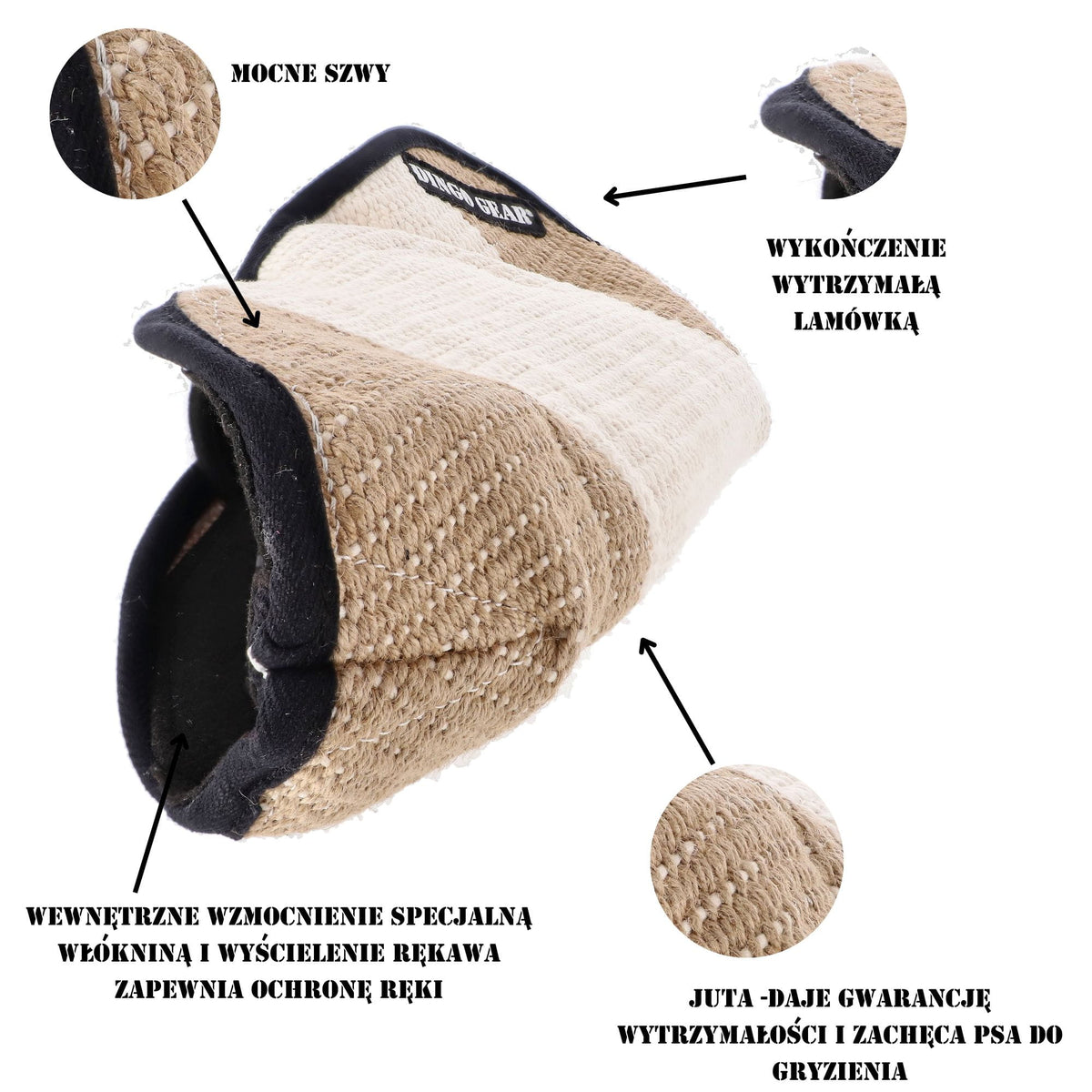 Dingo Gear DEXTER 2 – manșon universal scurt de dresaj din iută