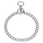 Sprenger kiképző nyakörv kutyáknak keskeny, kerek, krómozott acélszemekkel, 4,0 mm