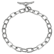 Közepes nyakörv toggle zárral – krómozott acél, 3,4 mm