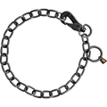 Zgardă reglabilă, rezistentă – cu cârlig SPRENGER, oțel inoxidabil negru, 4,0 mm