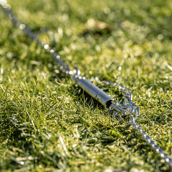 Rugós hám lánc – nikkelezett acél, 4,0 mm / 79"