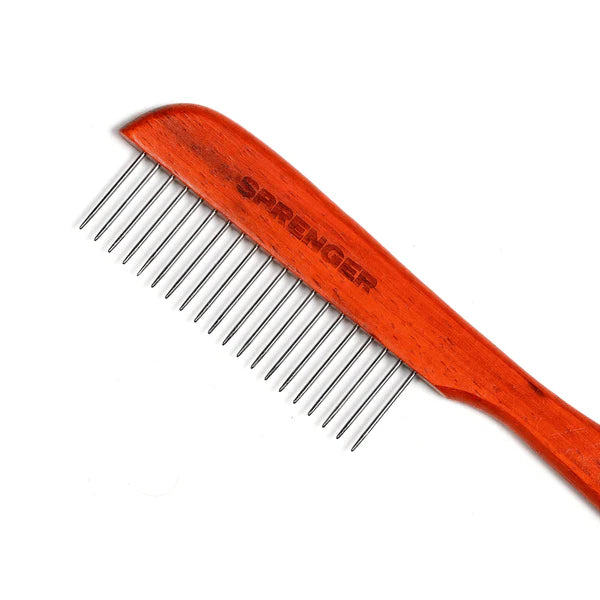 Pieptene pentru câini, mâner subțire – 230 x 25 mm, dinți metalici de 30 mm