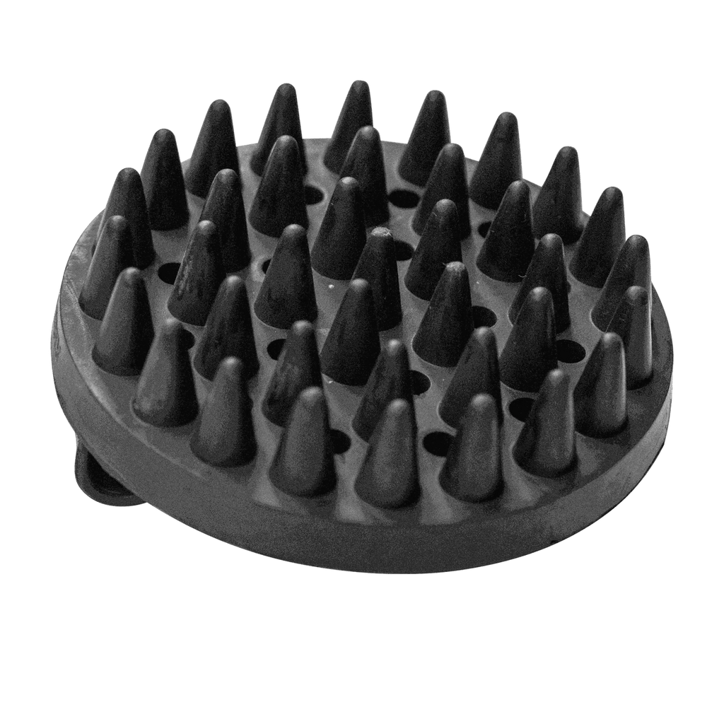 Pieptene curry, oval – cauciuc, negru, 150 x 100 mm