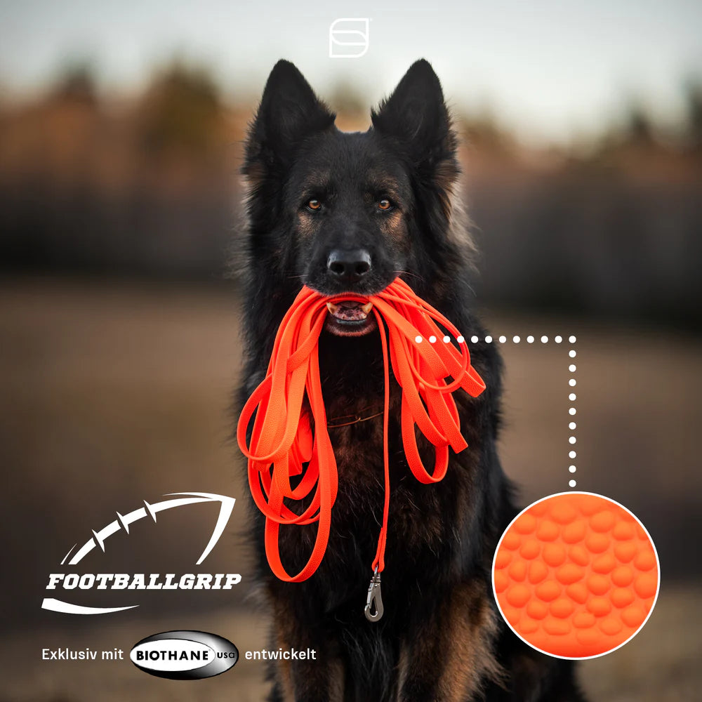 Sprenger BioThane® Drag Lead póráz "Footballgrip" fogantyúkkal