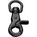 Carabină tip foarfecă Sprenger din oțel inoxidabil cu rășină neagră, 65 mm
