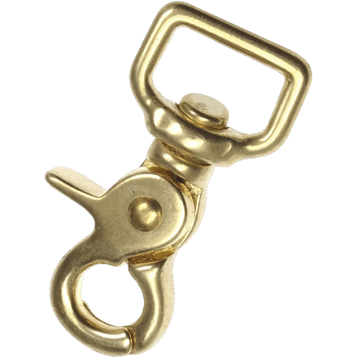 Sprenger ollós karabiner, polírozott sárgaréz, 63mm