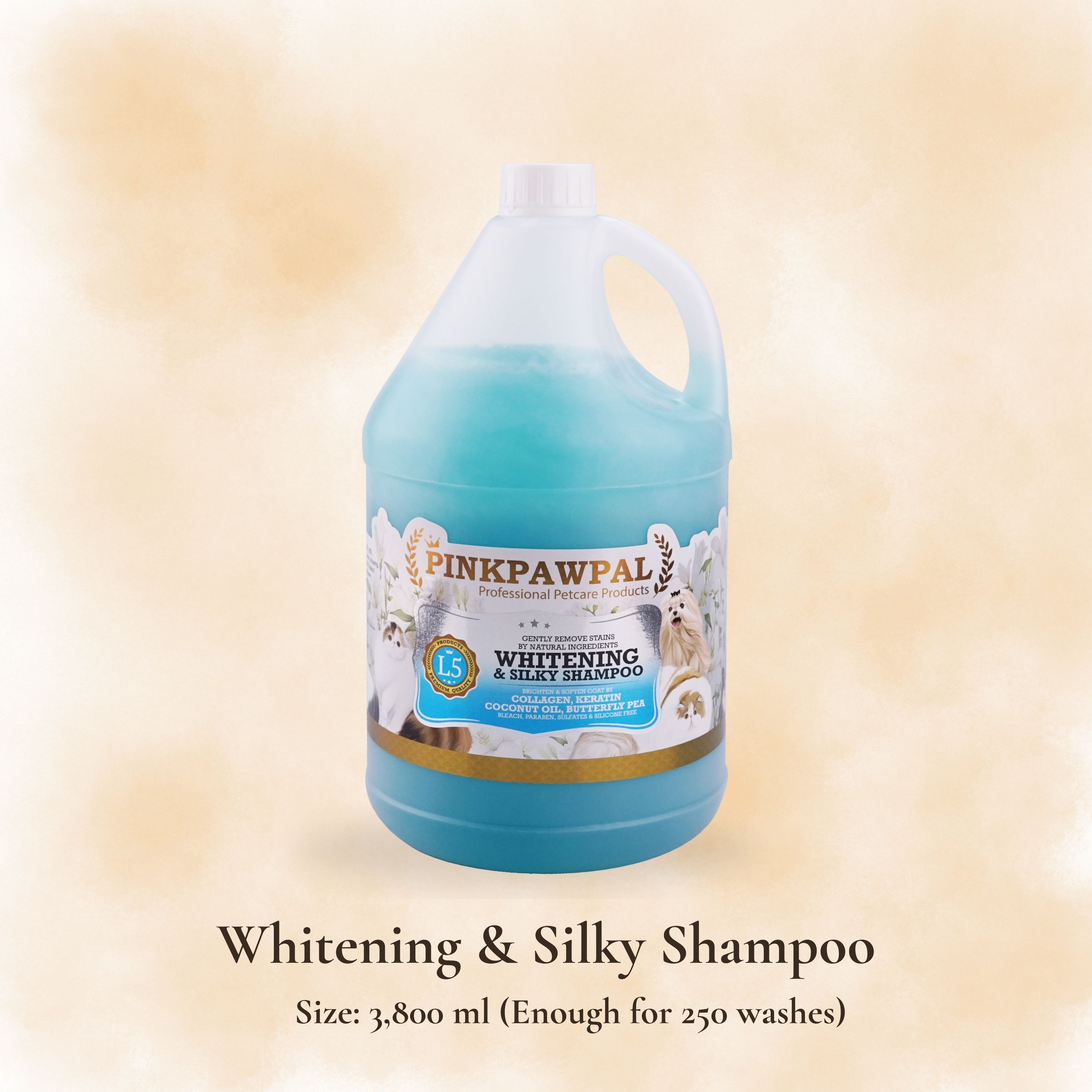 Whitening & Silky Shampoo - Șampon pentru albirea și netezirea blănii, pisici și câini