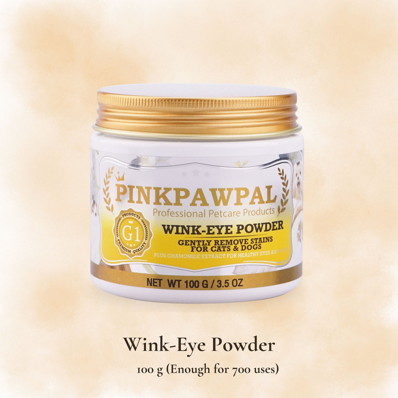 Wink-Eye Powder - Pudră pentru pete lacrimale și îngrijirea zonei ochilor pentru pisici și câini