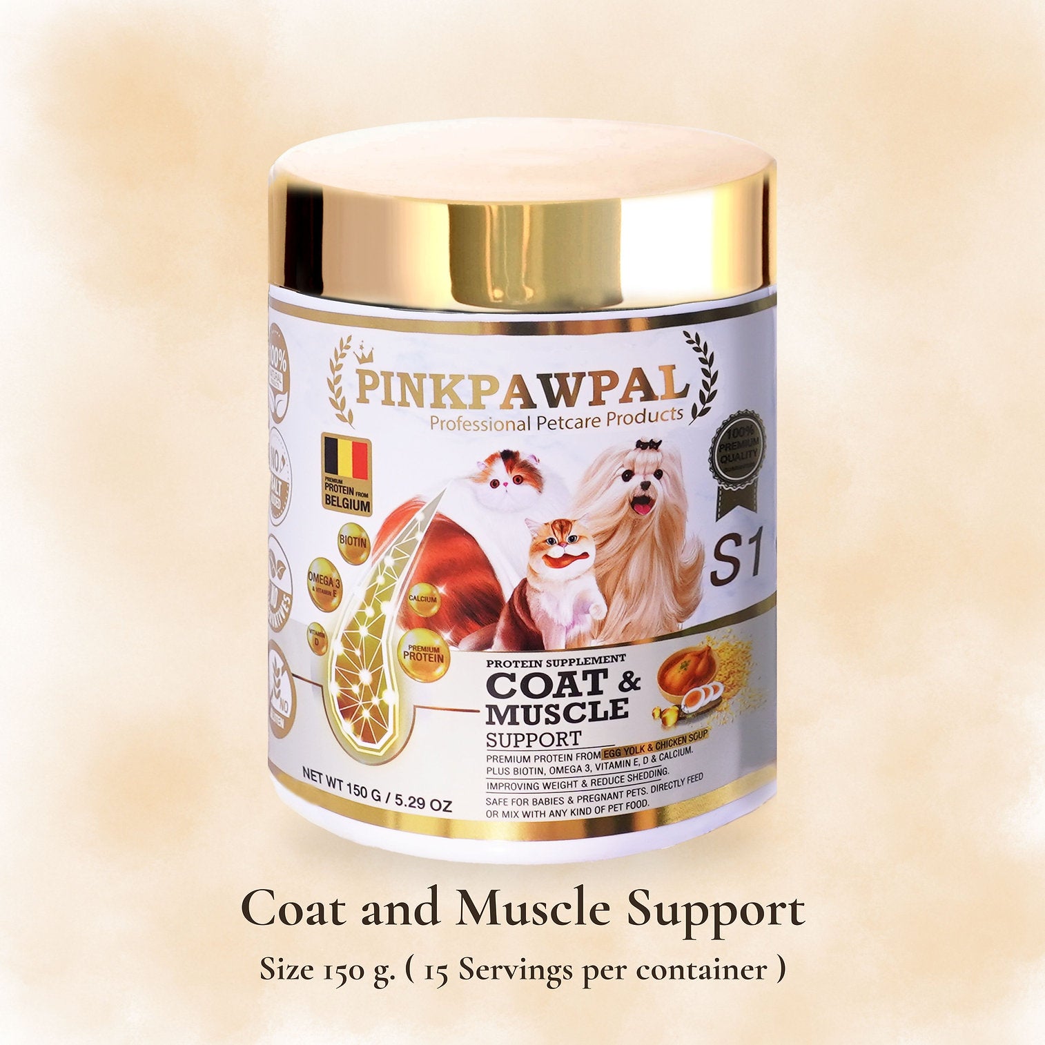 Coat & Muscle Support - Supliment pentru blană, piele și masă musculară
