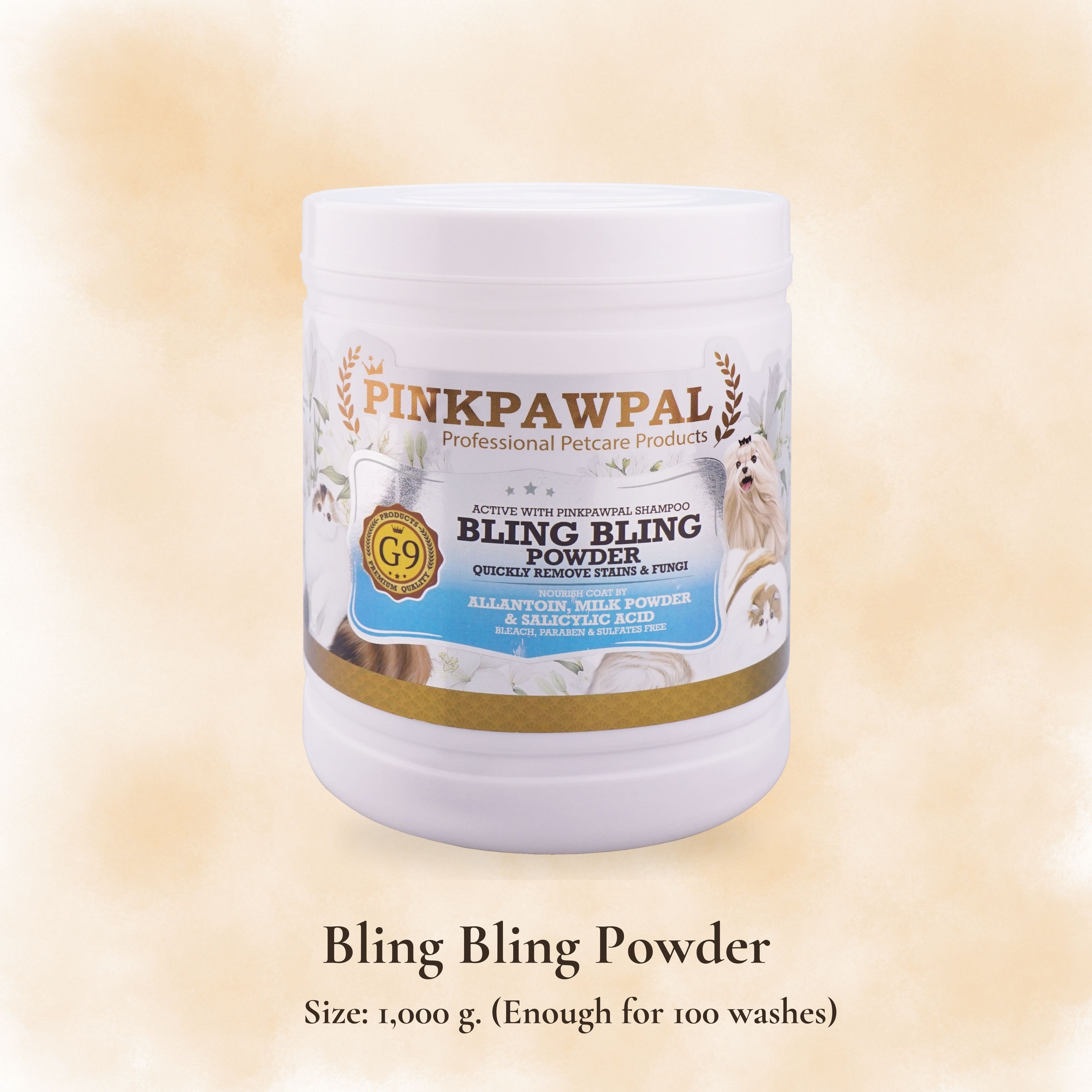 Bling Bling Powder - Pudră pentru îndepărtarea petelor și luminozitatea blănii