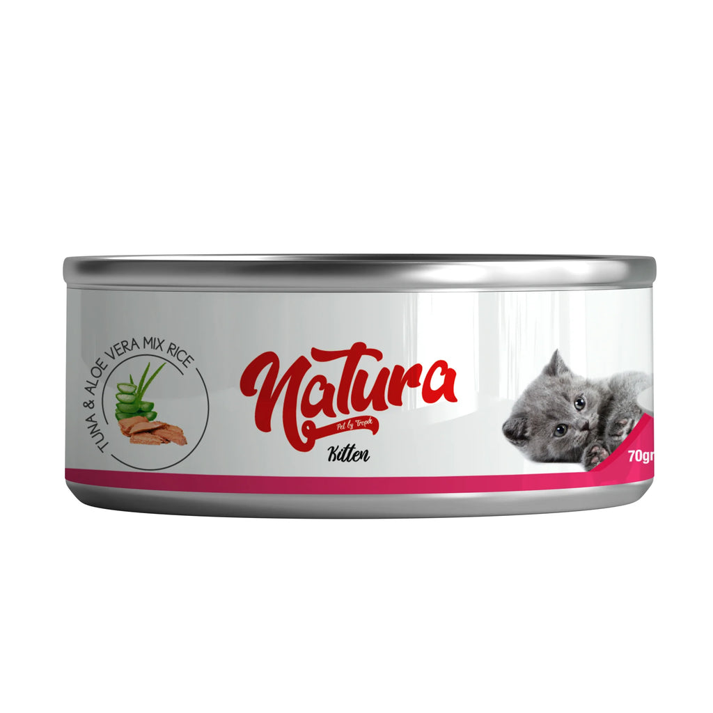 Conservă pentru pisici Natura amestec de Ton și Aloe Vera, în sos 70 gr