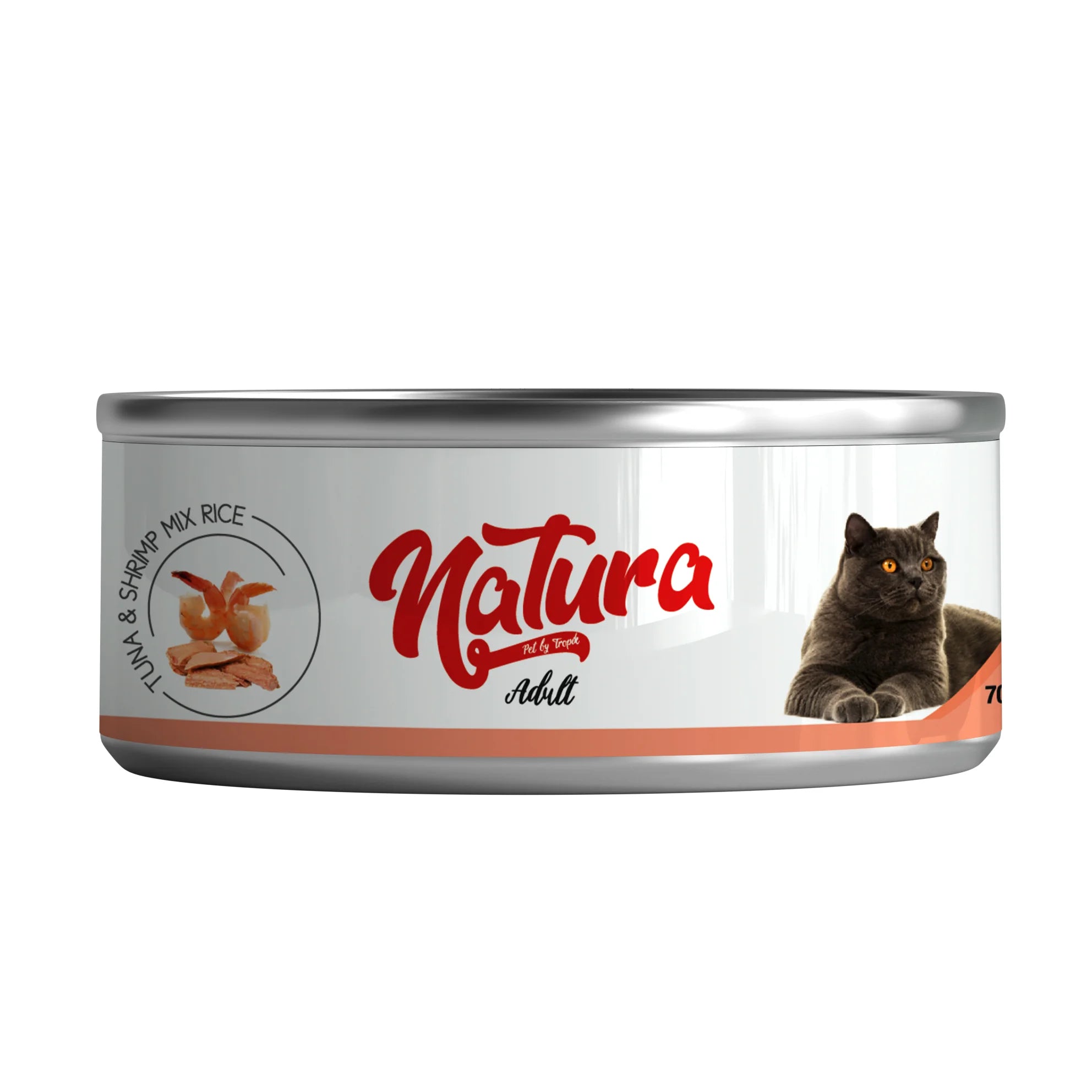 Natura macska konzerv tonhallal és garnélával, zselében, 70 g
