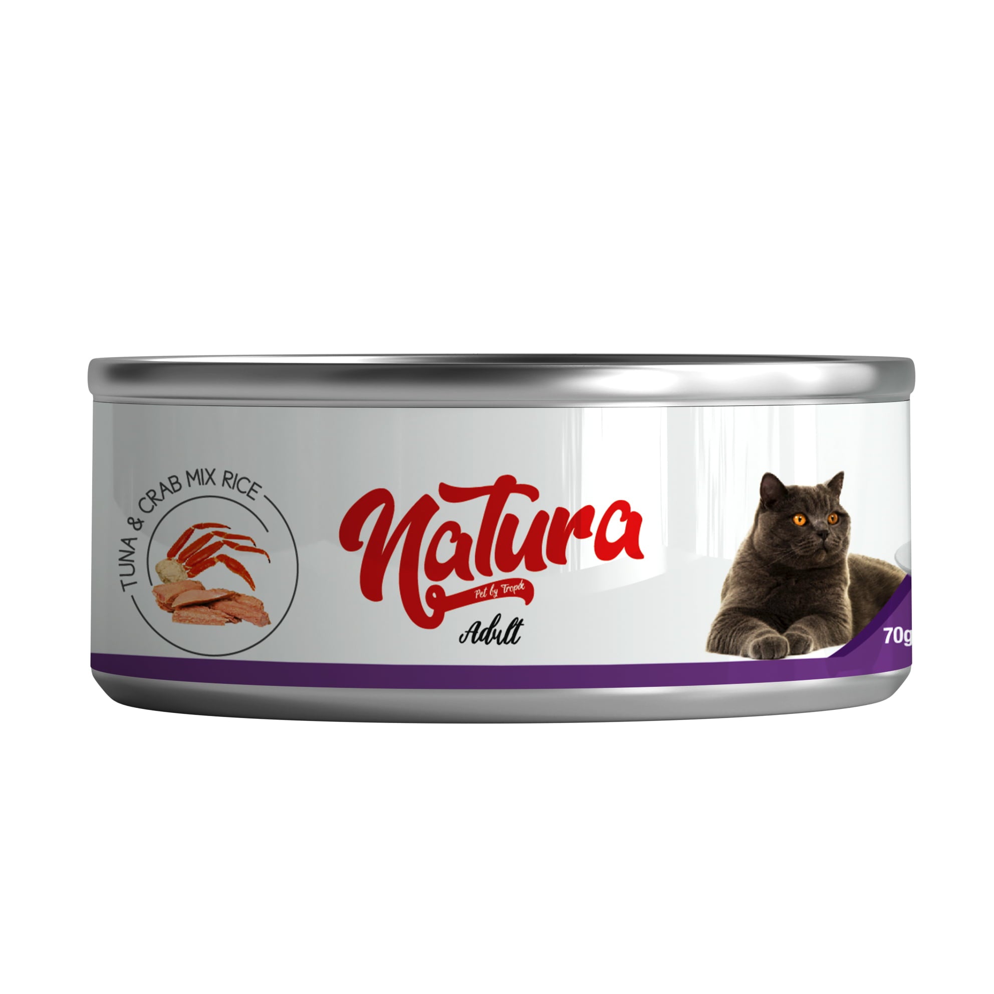 Natura macska konzerv tonhal és rák keverék szószban 70g
