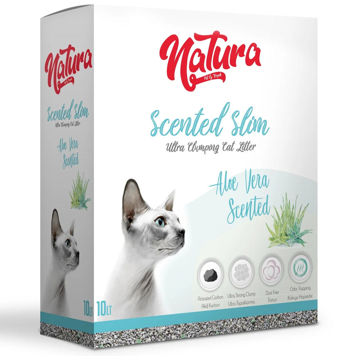 Natura illatos, finom szemcséjű bentonitos macskaalom aloe verával és illattal