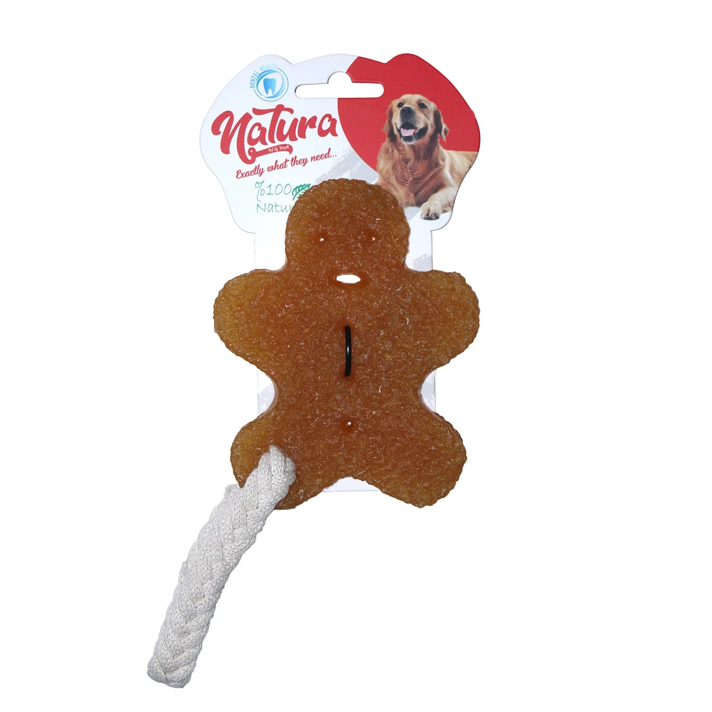 Jucărie pentru câine – Natura Rubber Cookie Man Dog Chew Toy PTH-061 (19 cm)
