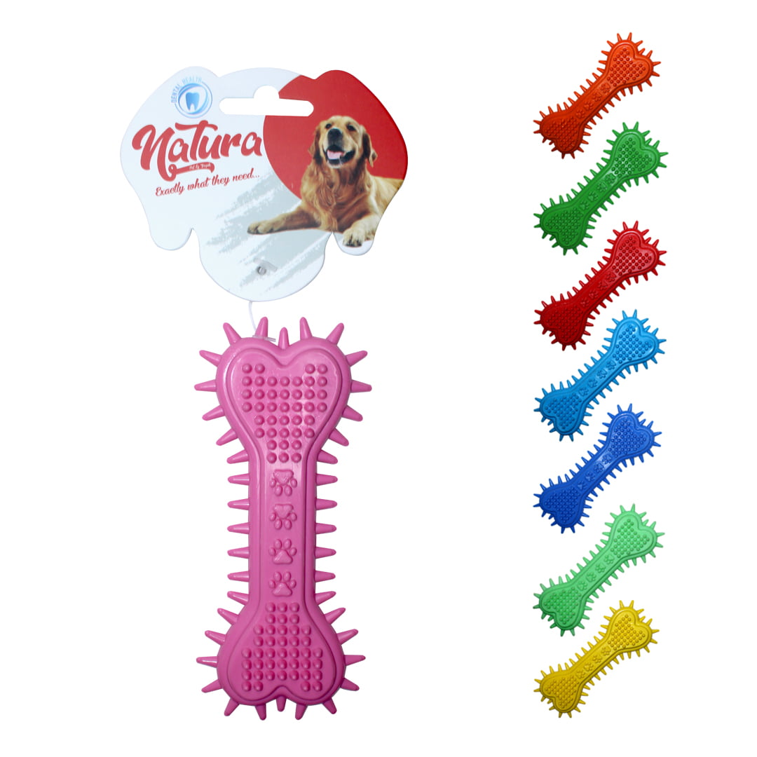 Kutyajáték – Natura Plastic Szív és Mancs Mintás Csont Kutyajáték (15 Cm)