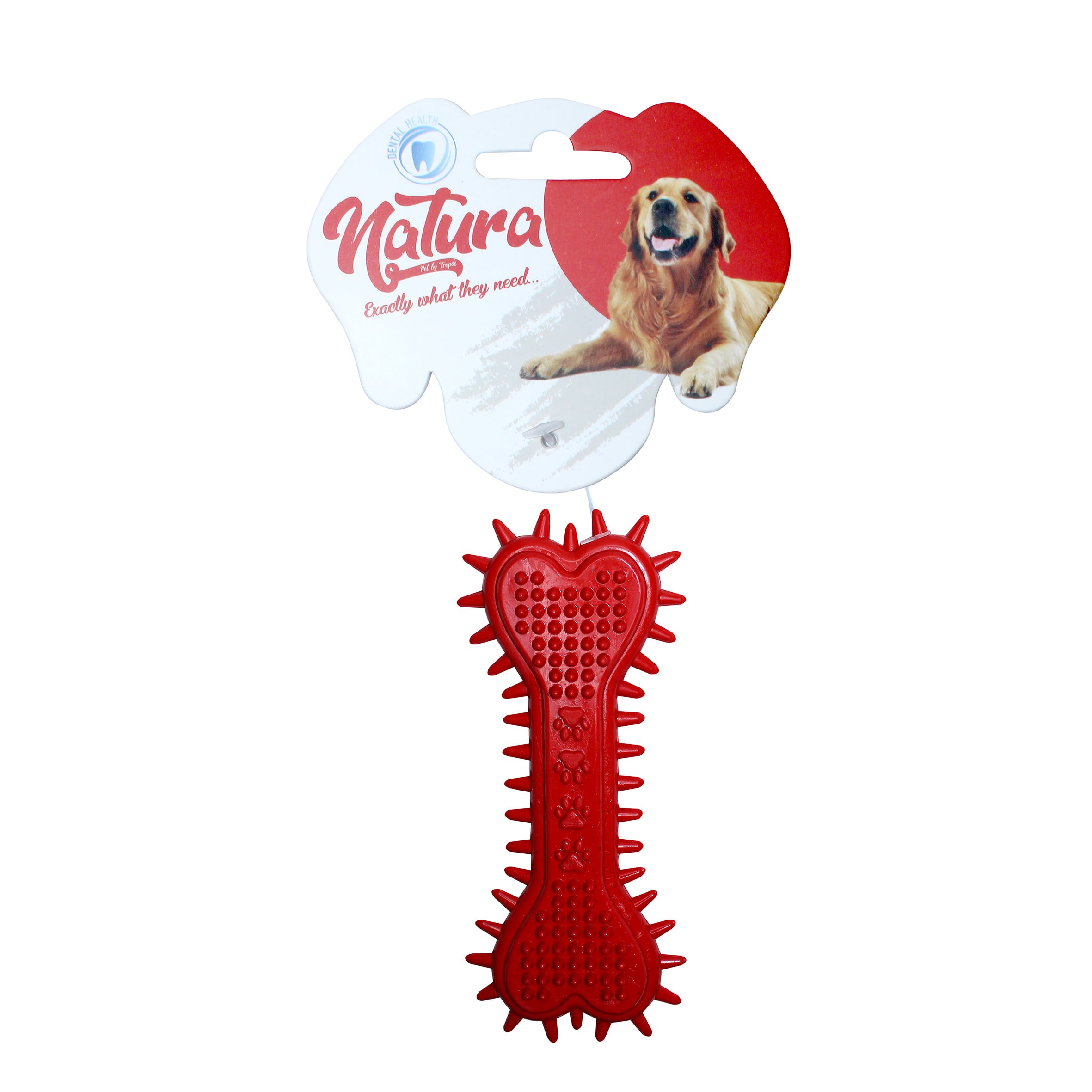 Kutyajáték – Natura Plastic Szív és Mancs Mintás Csont Kutyajáték (15 Cm)