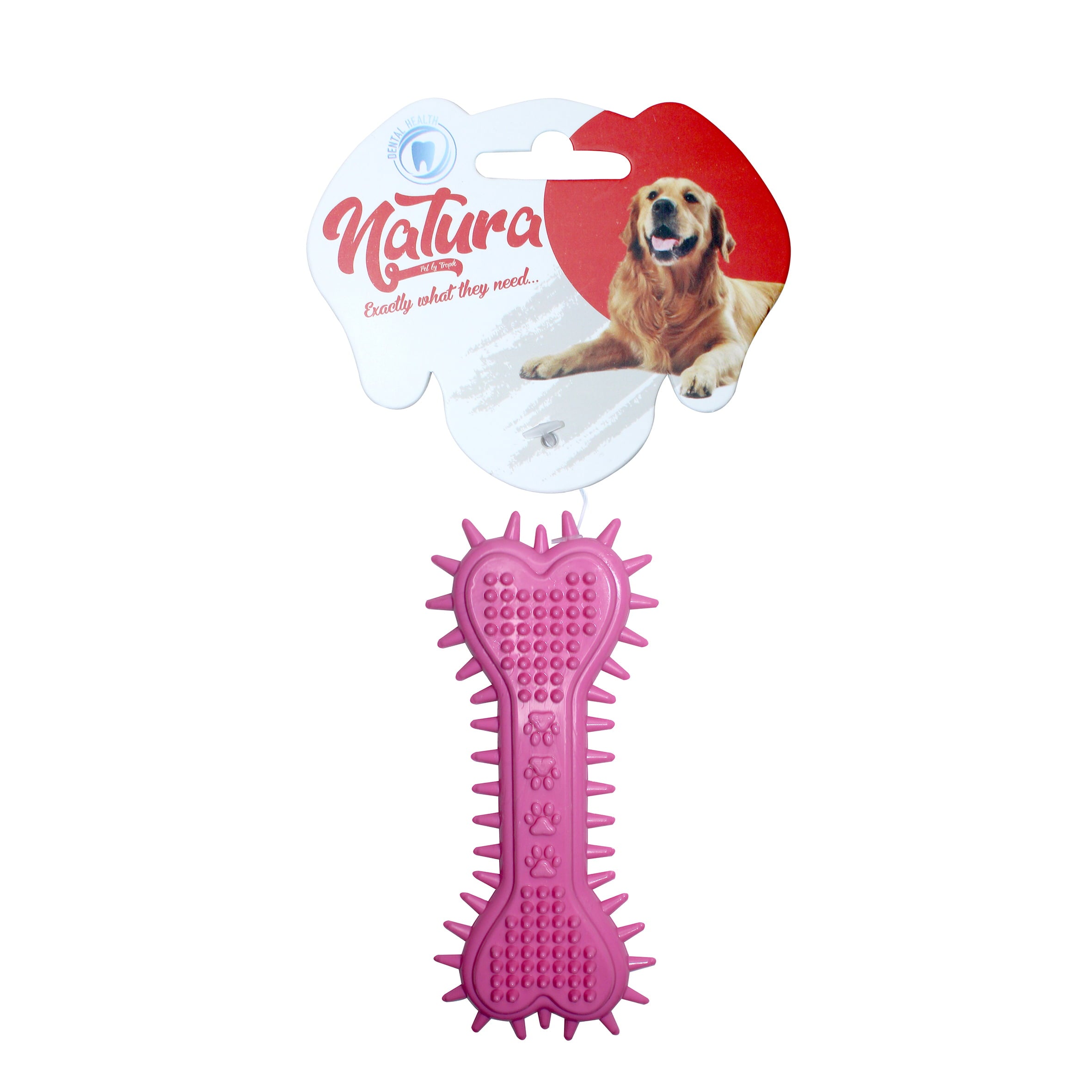Kutyajáték – Natura Plastic Szív és Mancs Mintás Csont Kutyajáték (15 Cm)